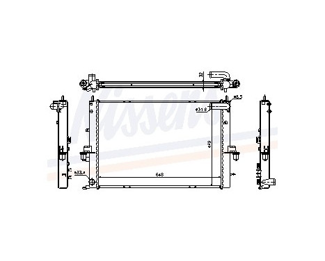 Kylare, motorkylning 64308A Nissens