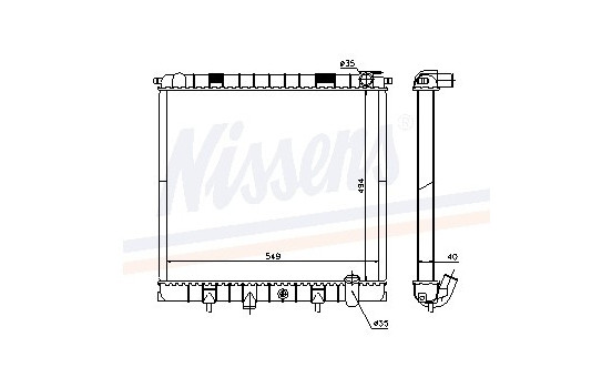 Kylare, motorkylning 64319A Nissens