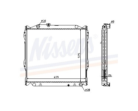 Kylare, motorkylning 64636A Nissens