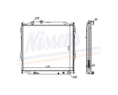 Kylare, motorkylning 64637A Nissens