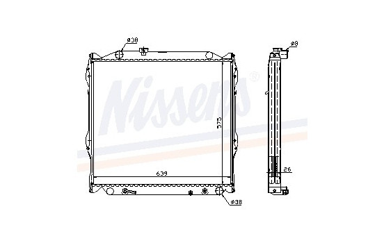 Kylare, motorkylning 64637A Nissens