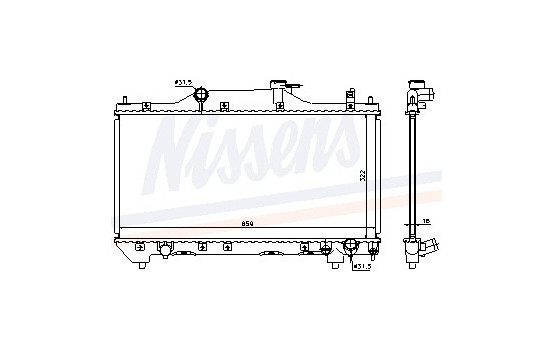 Kylare, motorkylning 64640A Nissens