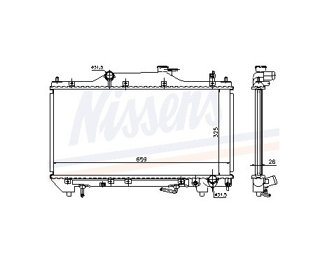 Kylare, motorkylning 64642A Nissens