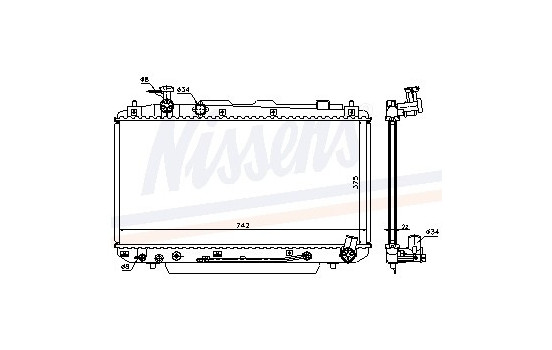 Kylare, motorkylning 64644A Nissens