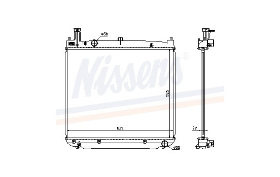 Kylare, motorkylning 64649A Nissens