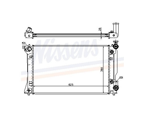 Kylare, motorkylning 64668A Nissens