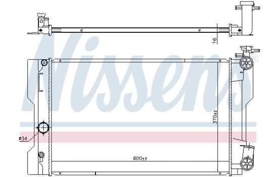 Kylare, motorkylning 646943 Nissens