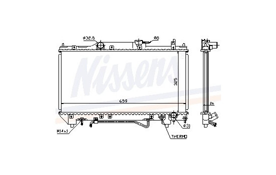 Kylare, motorkylning 64784A Nissens