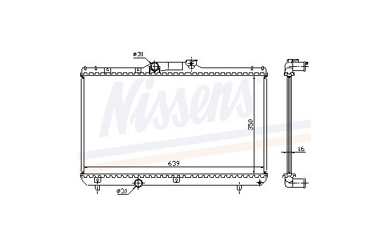 Kylare, motorkylning 64786A Nissens