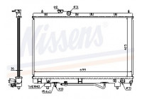 Kylare, motorkylning 64796A Nissens