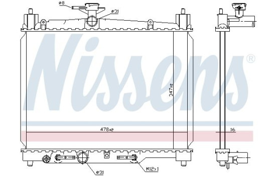 Kylare, motorkylning 64801 Nissens, bild 7