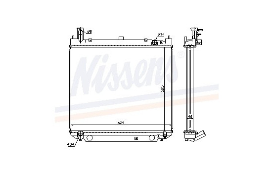 Kylare, motorkylning 64857A Nissens