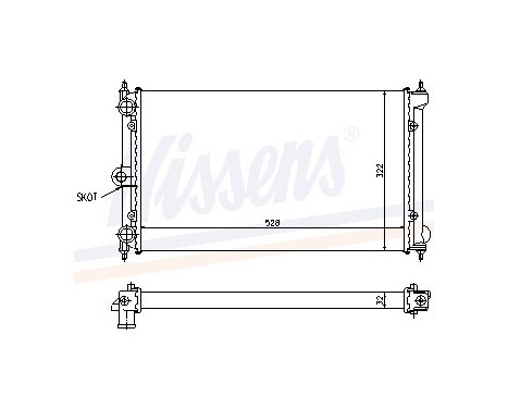 Kylare, motorkylning 651731 Nissens