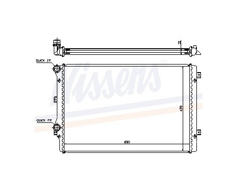 Kylare, motorkylning 65279A Nissens