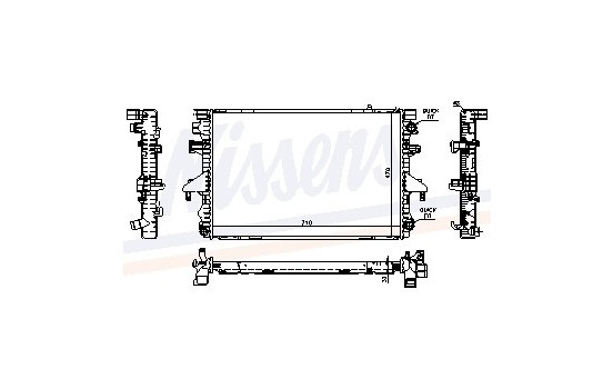 Kylare, motorkylning 65283A Nissens