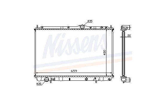 Kylare, motorkylning 65543A Nissens