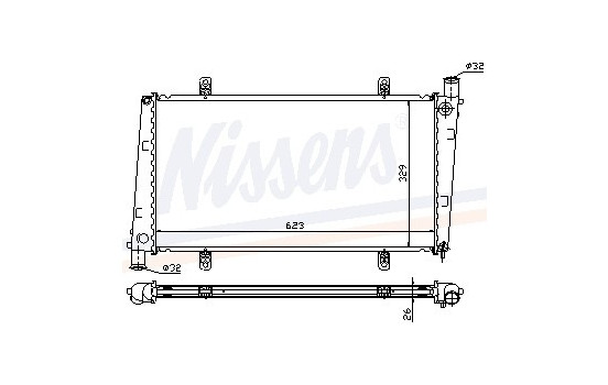 Kylare, motorkylning 65551A Nissens