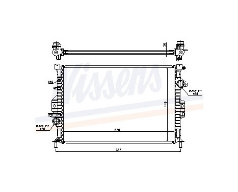 Kylare, motorkylning 65615A Nissens