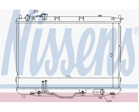Kylare, motorkylning 66634 Nissens