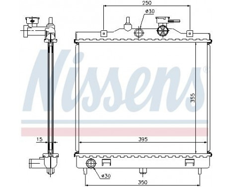Kylare, motorkylning 66654 Nissens, bild 2
