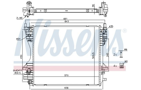 Kylare, motorkylning 66706 Nissens, bild 7