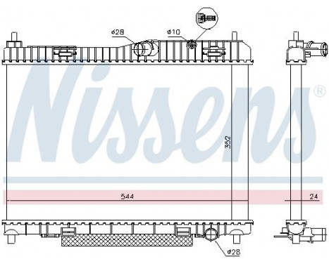 Kylare, motorkylning 66859 Nissens