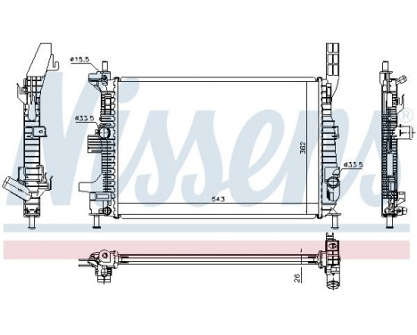 Kylare, motorkylning 66860 Nissens