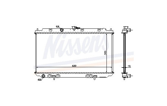 Kylare, motorkylning 67344A Nissens