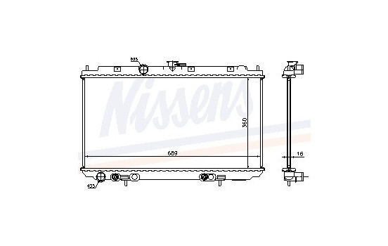 Kylare, motorkylning 67347A Nissens