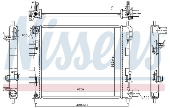 Kylare, motorkylning 675024 Nissens