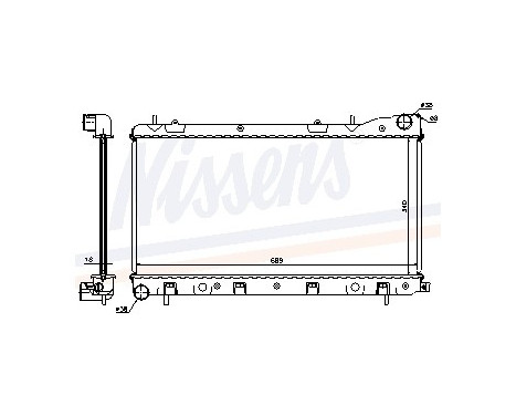 Kylare, motorkylning 67706A Nissens