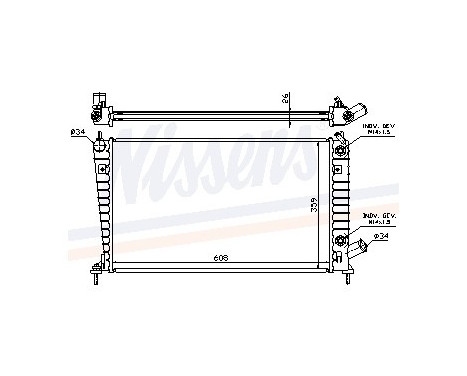 Kylare, motorkylning 68001A Nissens