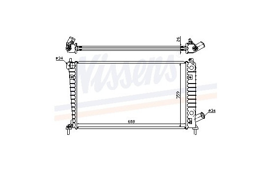 Kylare, motorkylning 68004A Nissens