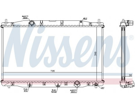 Kylare, motorkylning 68092 Nissens