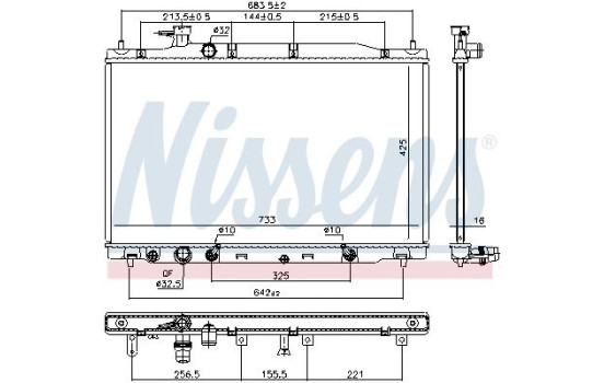 Kylare, motorkylning 681407 Nissens
