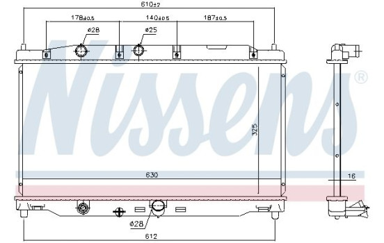 Kylare, motorkylning 681409 Nissens