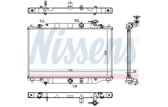 Kylare, motorkylning 68532 Nissens