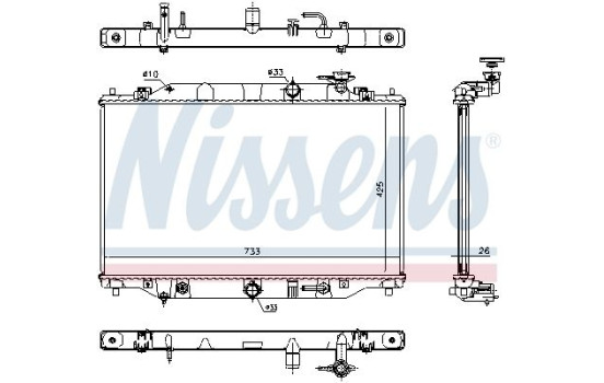 Kylare, motorkylning 68533 Nissens