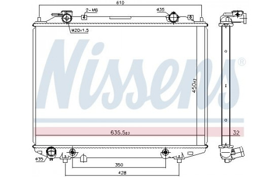 Kylare, motorkylning 68535 Nissens