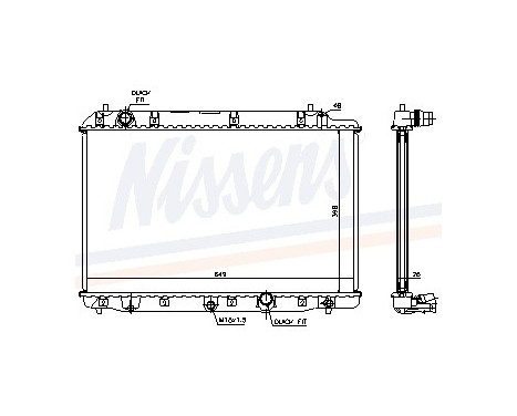 Kylare, motorkylning 68602A Nissens