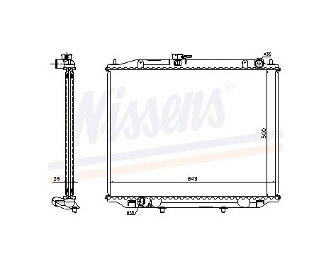 Kylare, motorkylning 68706A Nissens