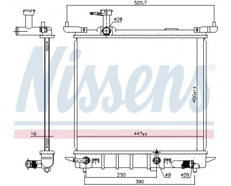 Kylare, motorkylning 68755 Nissens