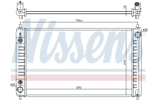 Kylare, motorkylning 68762 Nissens