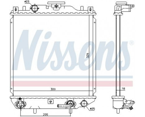 Kylare, motorkylning 69405 Nissens