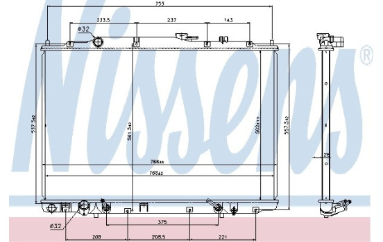 Kylare, motorkylning 69476 Nissens