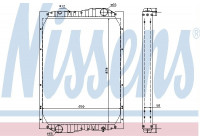 Kylare, motorkylning 69601A Nissens