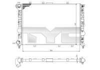 Kylare, motorkylning 701-0001-R TYC