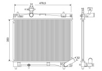 Kylare, motorkylning 701216 Valeo