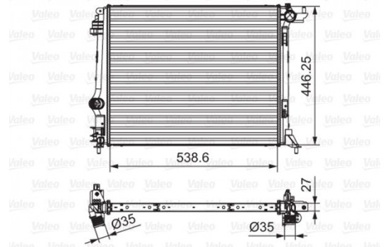 Kylare, motorkylning 701662 Valeo