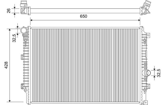Kylare, motorkylning 701667 Valeo